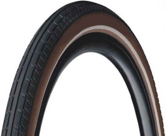 Deli tire sa 206 buitenband 26x1.75 47-559 zwart-bruin reflectie