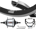 Kgs achterwiel 28 inch (622) zac421 zw zil nexus 7 centerlock zilver