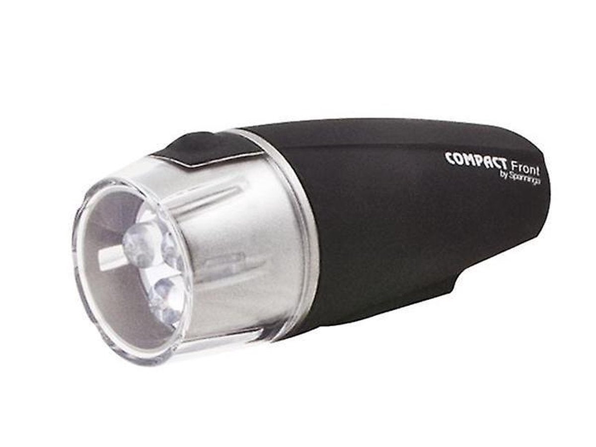 Spanninga Compact koplamp 3-led batterij aan/uit/flash zwart bulk