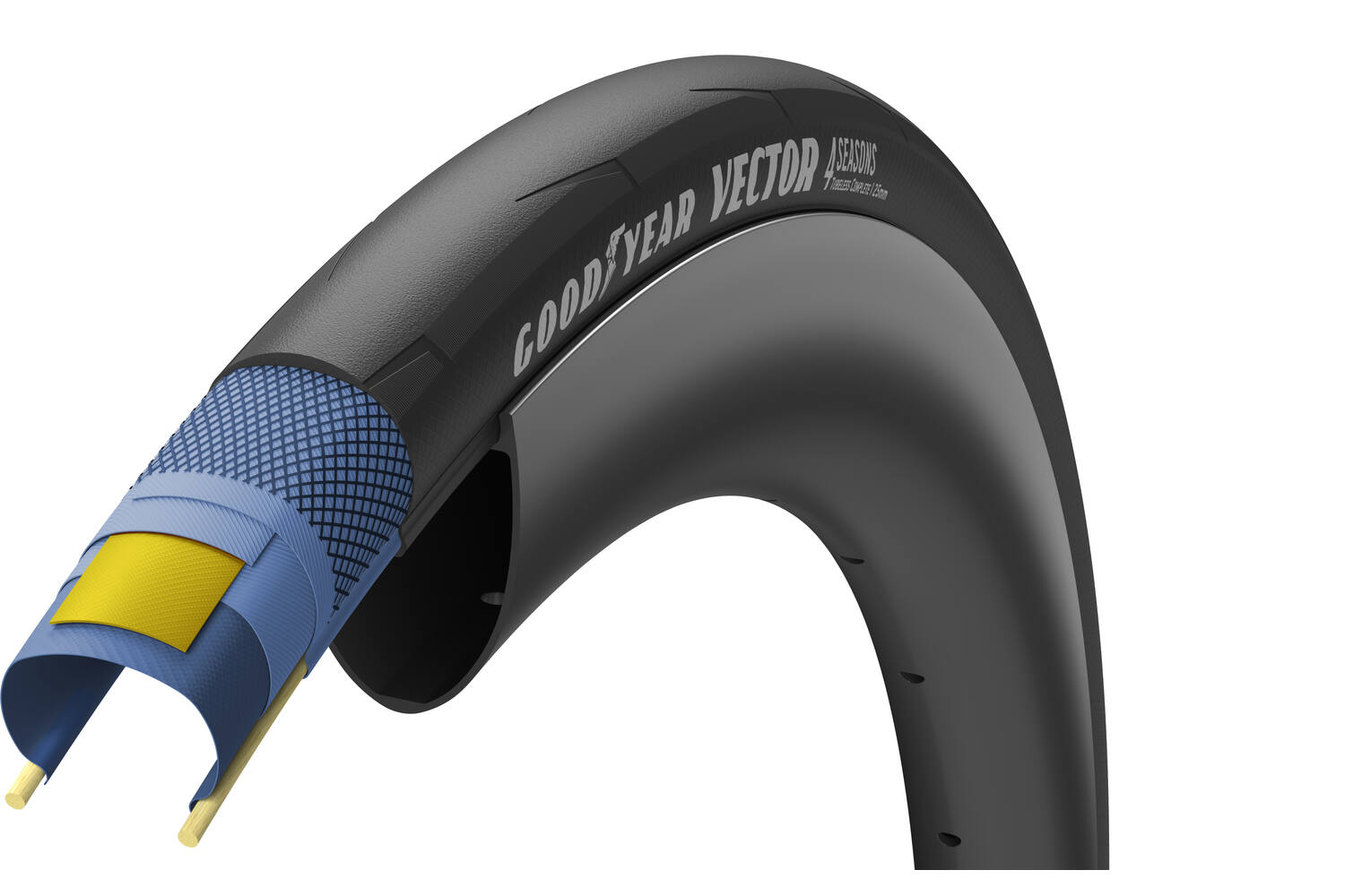 Goodyear vector 4season tubeless complete 28 folding tyre
