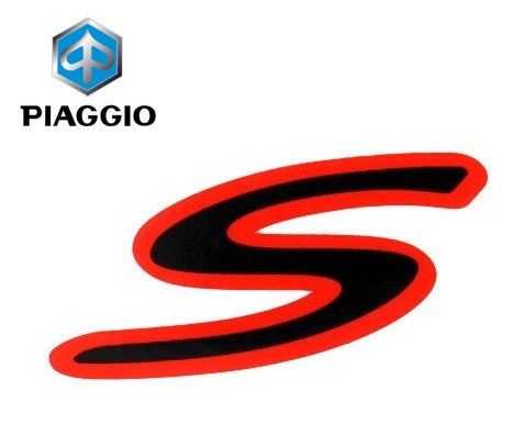 Embleem OEM "S" Rood Links | Piaggio Zip 4T E4