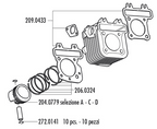 Cilinder Polini 49,0mm | Piaggio 4T 2V
