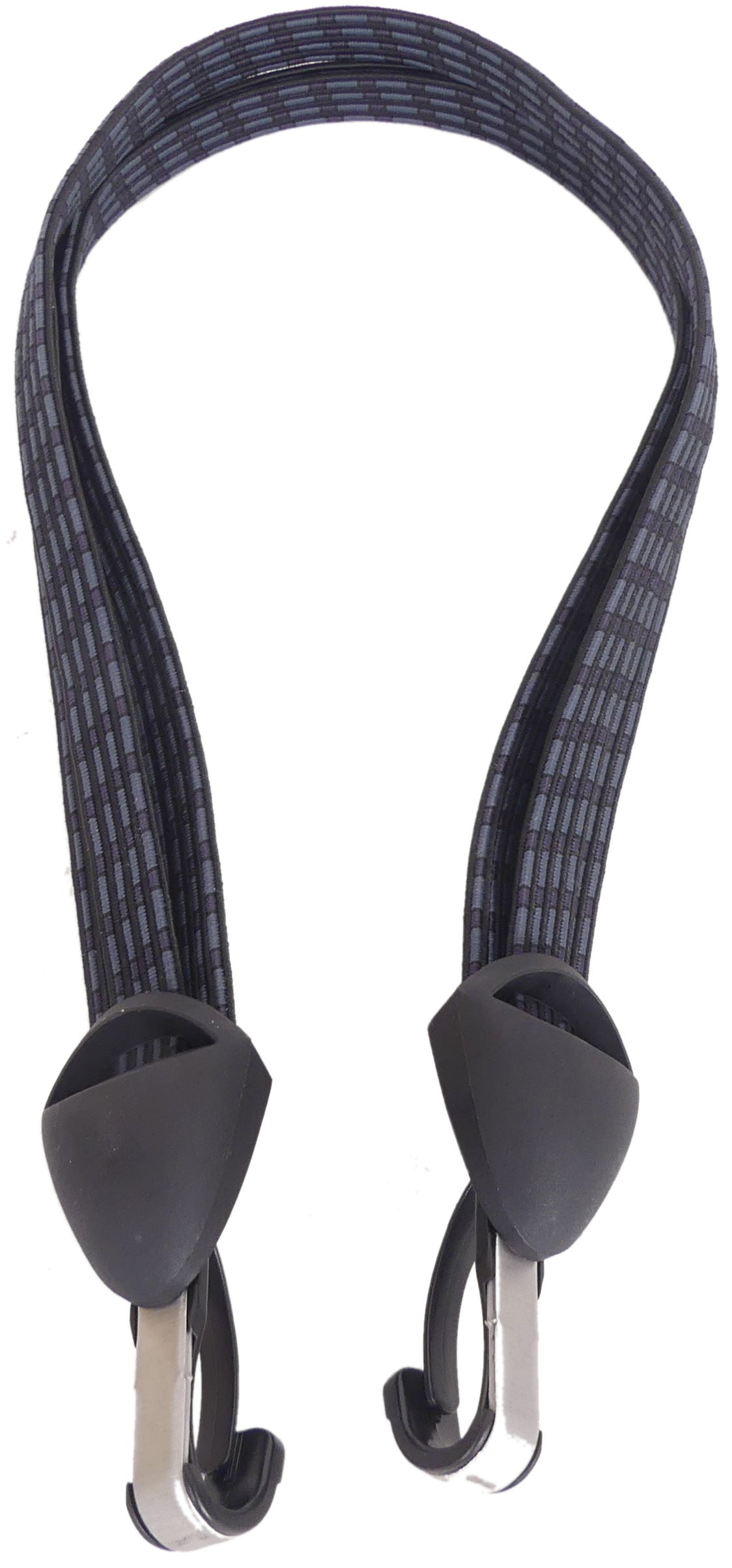Snelbinder Gazelle met RVS haak - zwart / grijsblauw
