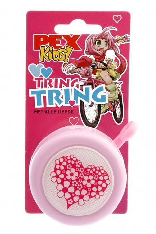 fietsbel Met alle liefde 50 mm roze