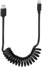 Lampa Ebike Spring Micro USB naar Apple 8 pins stekker spiraalkabel (25 t/m 100 cm)