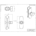 Middellange klemarm RAM Mounts 92 mm voor B-type 1" kogelbasis