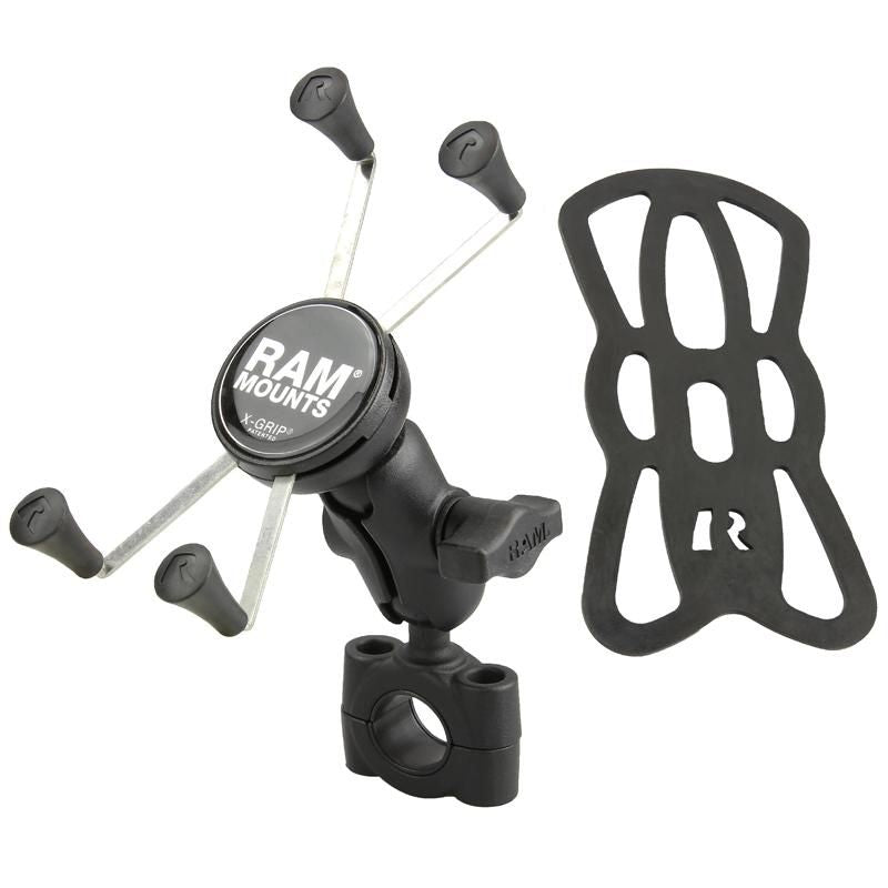 Ram mounts X-grip stuurmontage voor large smartphone RAM Mounts met korte arm tot ø25,4 mm
