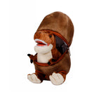 DinoWorld Dinosaurus Pluche in Ei Bruin, 22cm