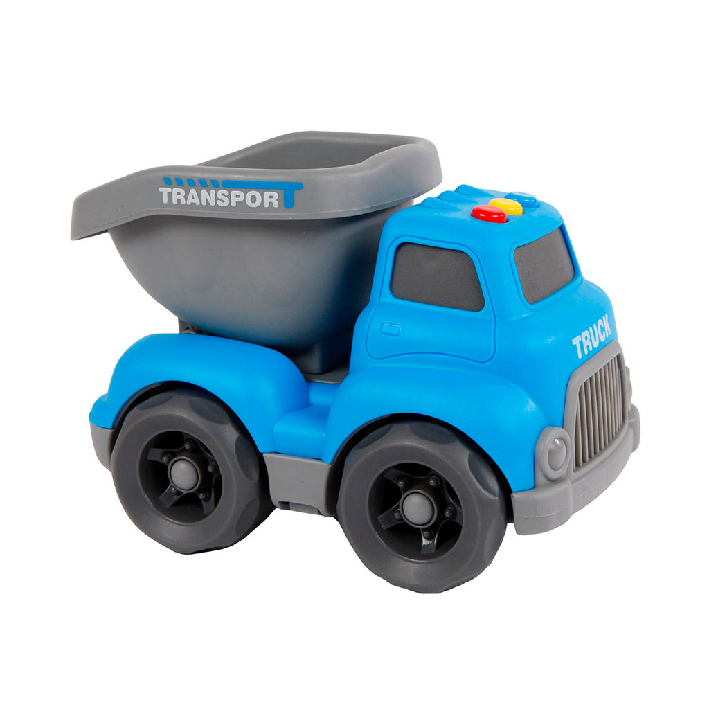 Cilgro mini club kiepauto met licht en geluid, 16 cm groot blauw