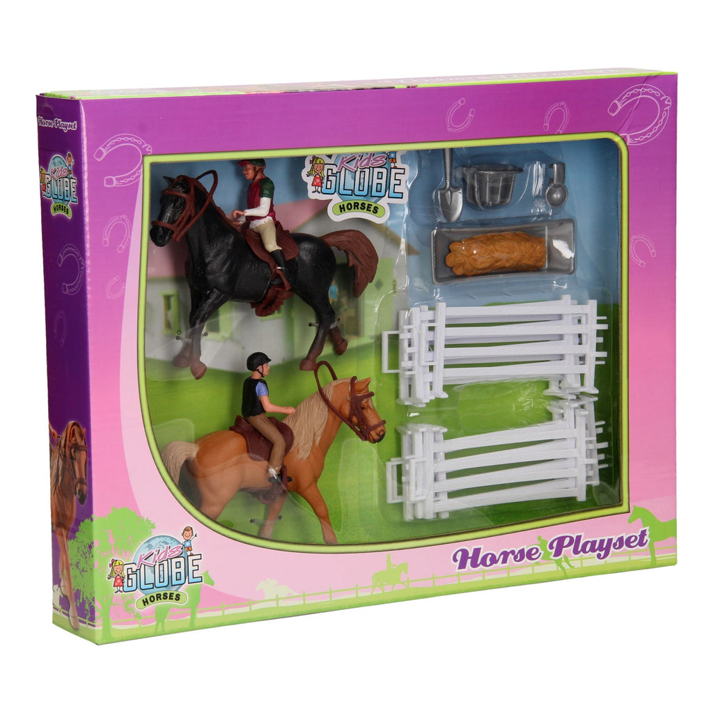 Kids Globe Globe Paarden, Ruiters en Accessoires, 1:24