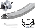 Kgs Voorwiel 26x1.75 559 zilver zac19/rvs naafd en r.brake dh-2r35-e