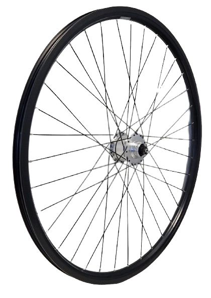 Kgs voorwiel 28 inch (622) velg+spaak zwart naafdyn centerlock uitval