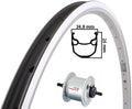 Kgs voorwiel 28 inch (622) stratos zilver rollerbrake naafdynamo vast