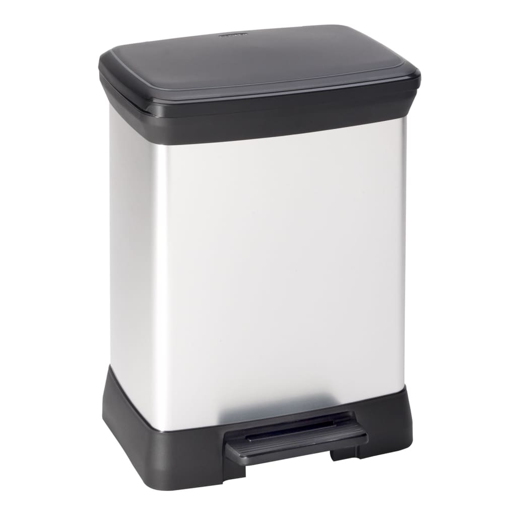 Curver decobin 30l rechthoekig zilver