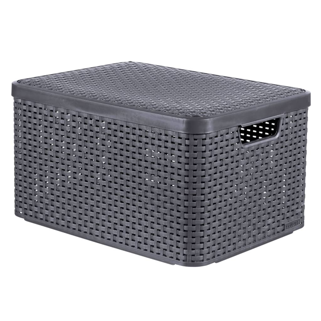 Curver style mand l met deksel antraciet