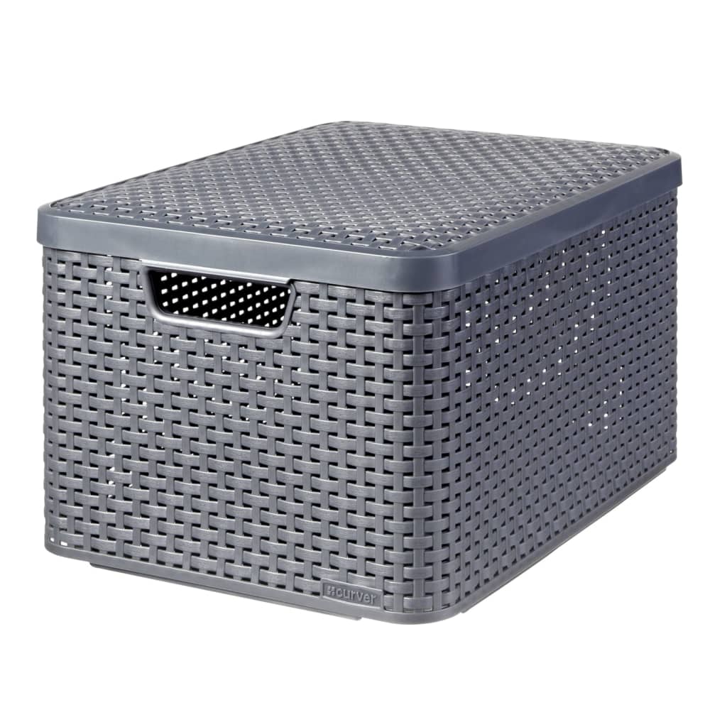 Curver style mand l met deksel antraciet