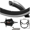 Kgs Achterwiel 28 inch (622) stratos zw/zilver nexus 7 rollerbrake zw