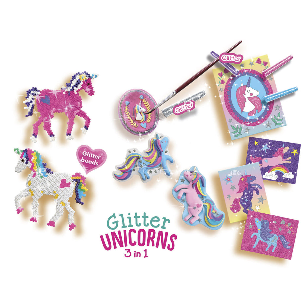 SES Glitter Eenhoorns Knutselset 3in1