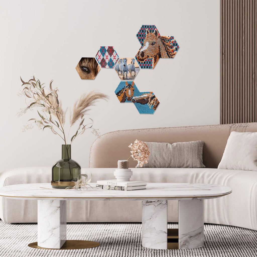 SES Beedz Art Hex Tiles Paarden