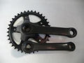 Crankstel fausto 36t | 127mm | staal | zwart