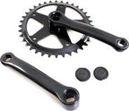 Kgs crankstel fausto 36t | 127mm | staal | zwart
