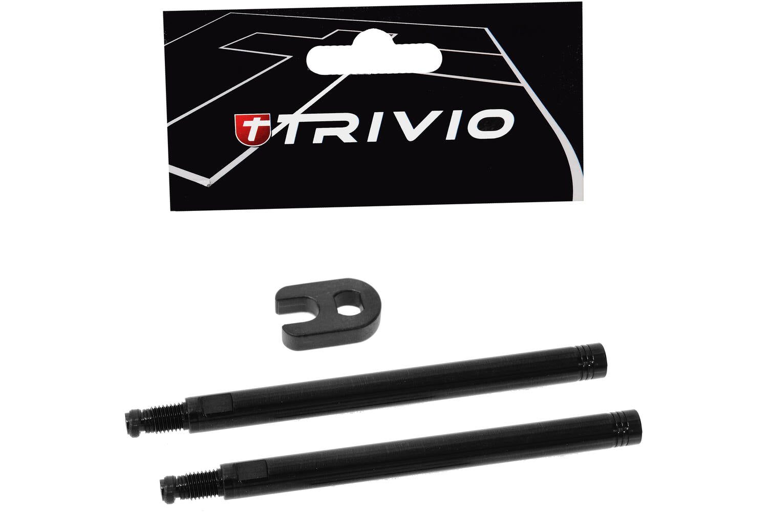 Trivio - ventielverlenger set zwart 80mm inclusief gereedschap