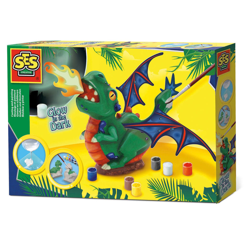 SES Gieten en Schilderen Glow in the Dark Draak