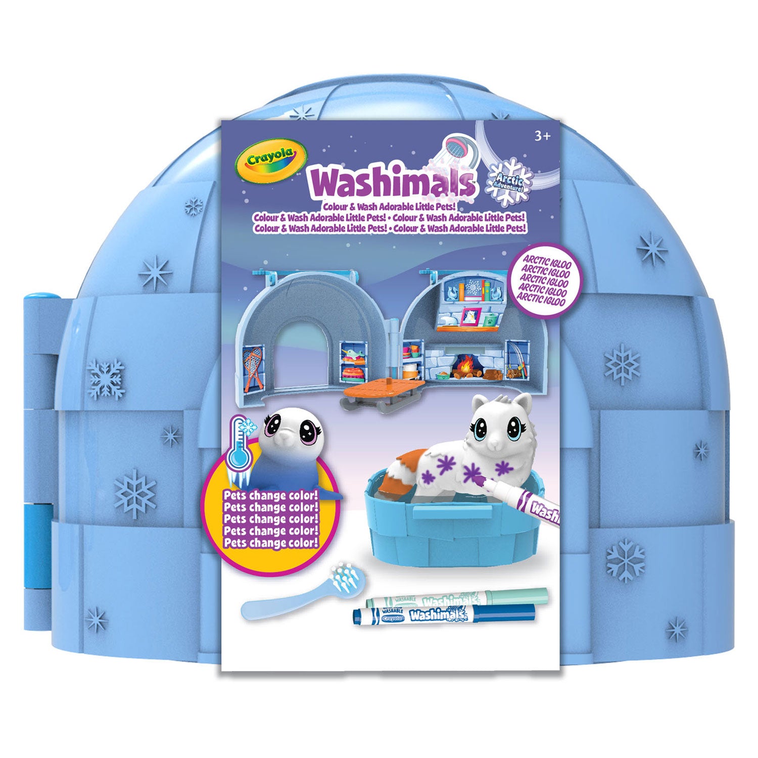 Crayola Washimals Dieren Arctic Iglo Draagkoffer
