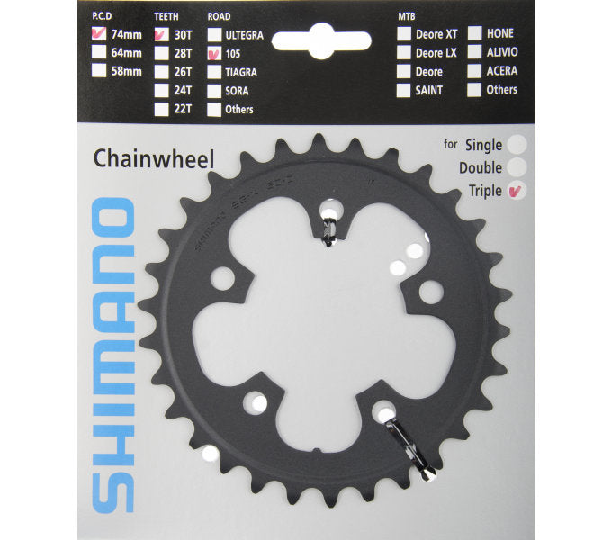 shimano kettingblad 30t 105 fc-5703 - zilver