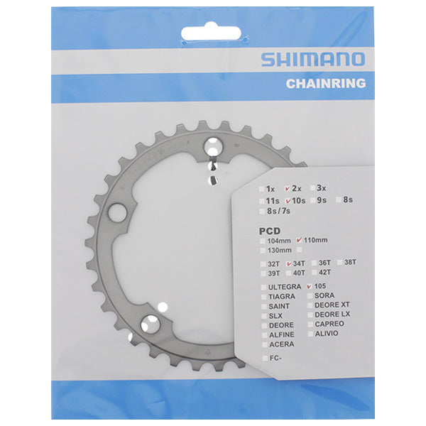 Kettingblad 34T Shimano 105 FC-5750 - zilver