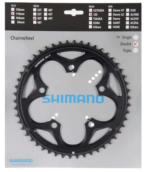 Shimano blad 50t 105 10v compact 110mm y1m598020