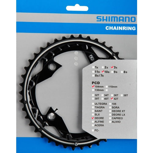 Shimano Kettingblad Deore 10V 42T Y10098020 M610 zwart