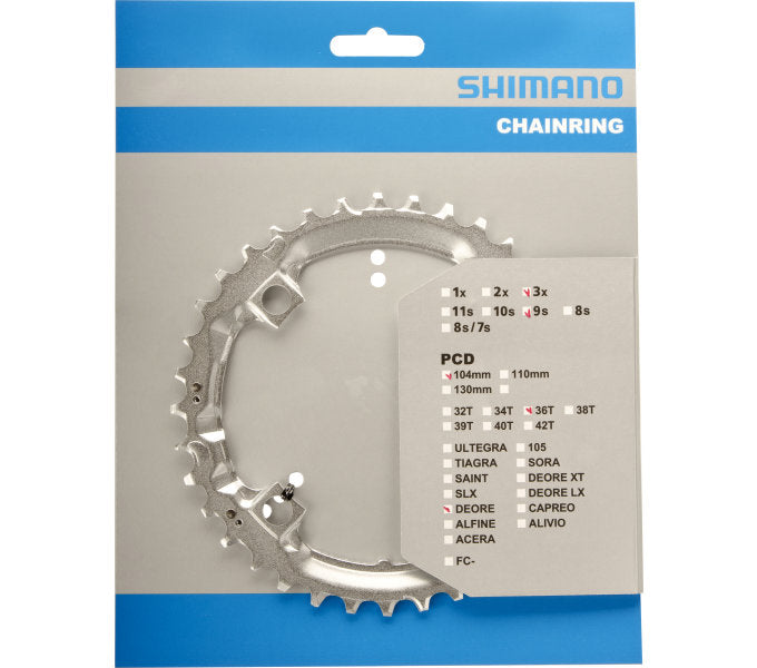 Shimano Kettingblad 36T Deore FC-M510 zilver