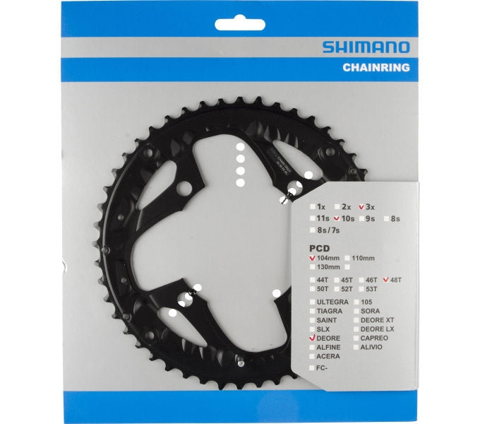 Shimano chainring fc-m610 48t for chainguard 10-speed