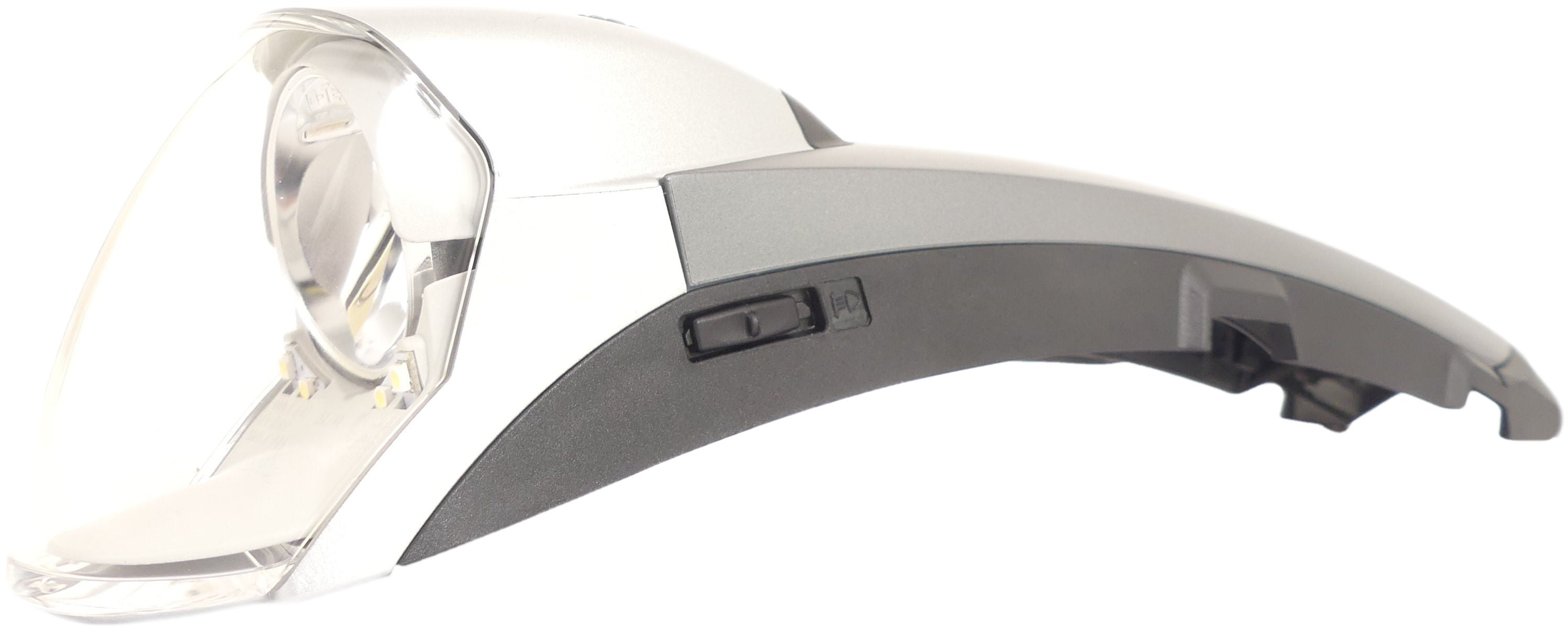 Koplamp Gazelle Fendervision met met daglichtsensor voor naafdynamo - zwart/zilver