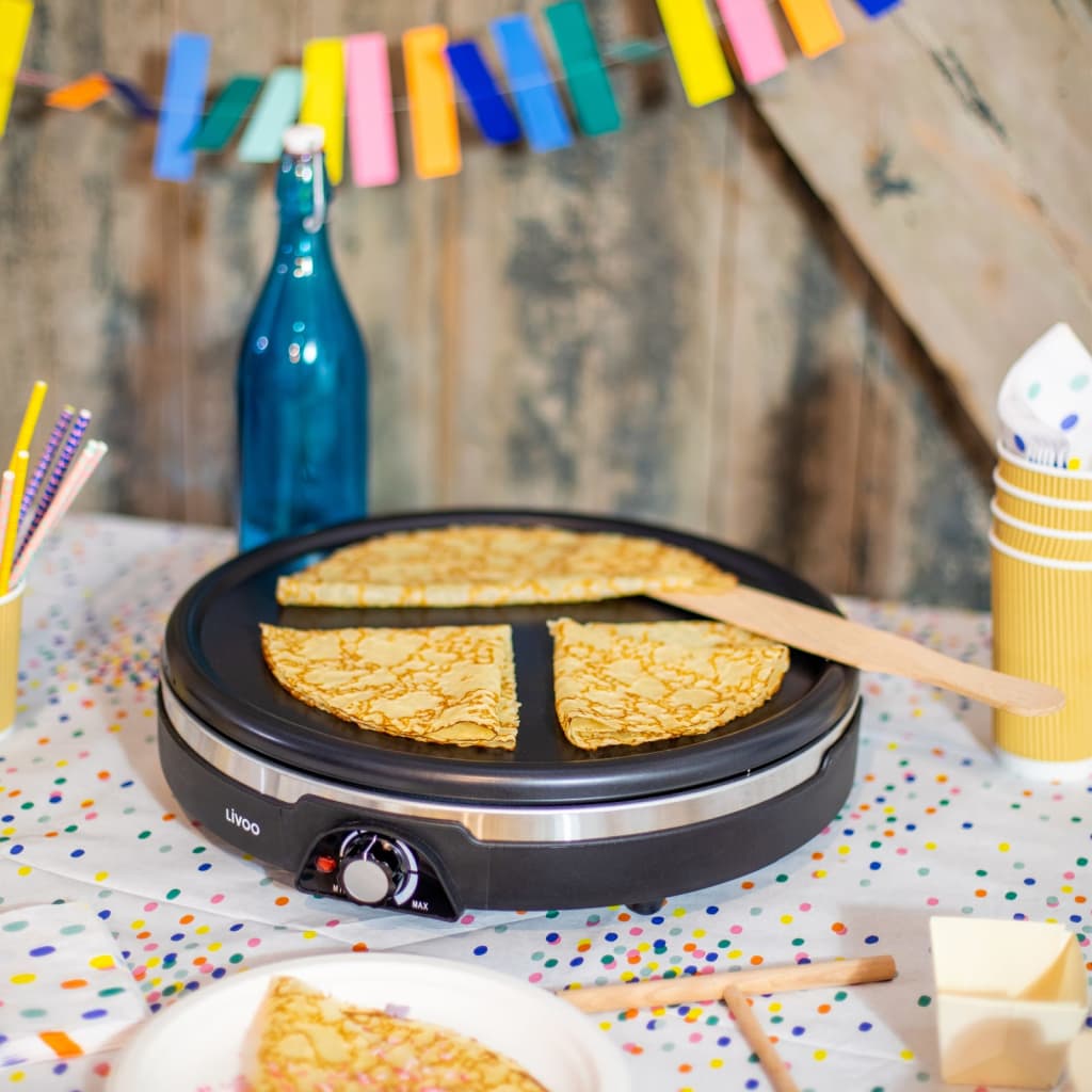 Livoo Livoo Crêpemaker XXL zwart Ø 38 cm zwart