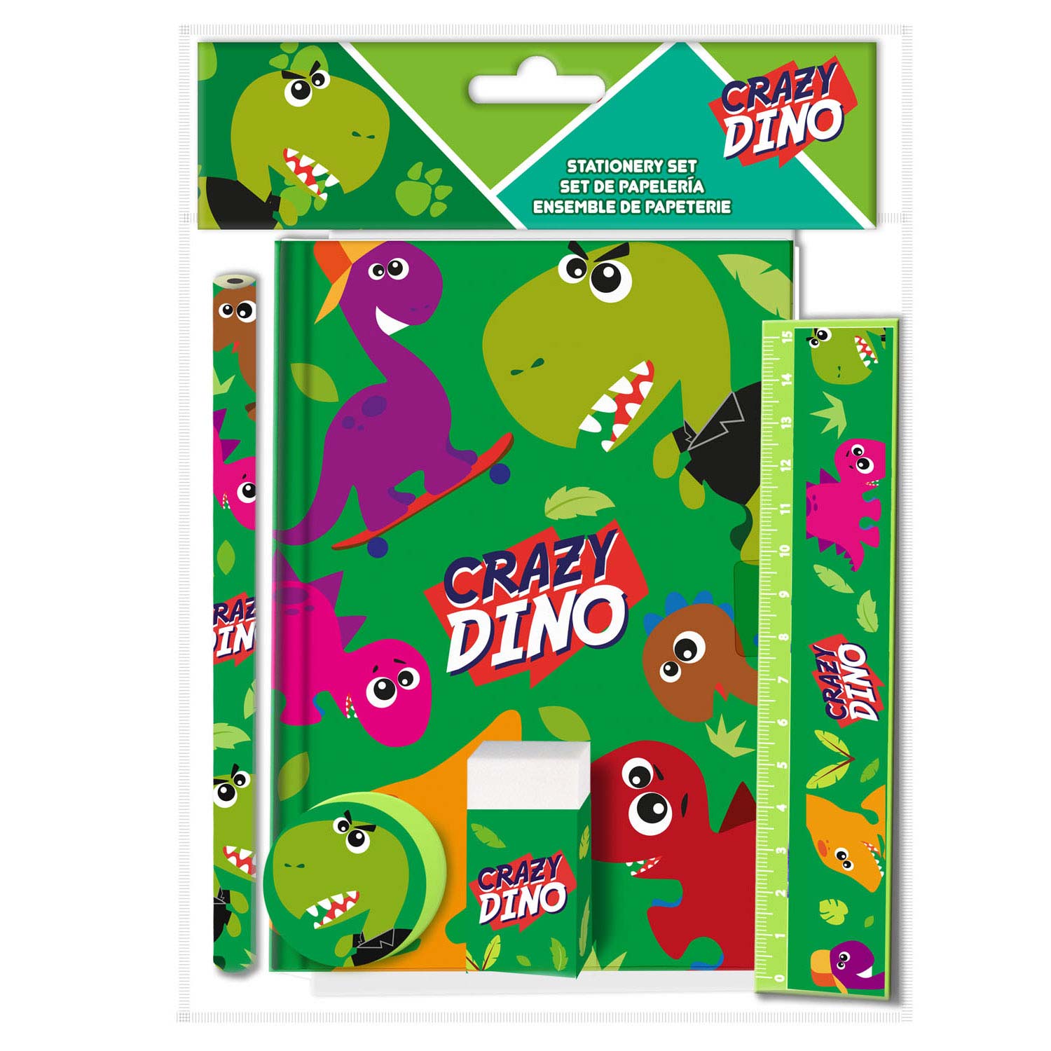 Kids Licensing Stationery Set Dino, 5dlg.