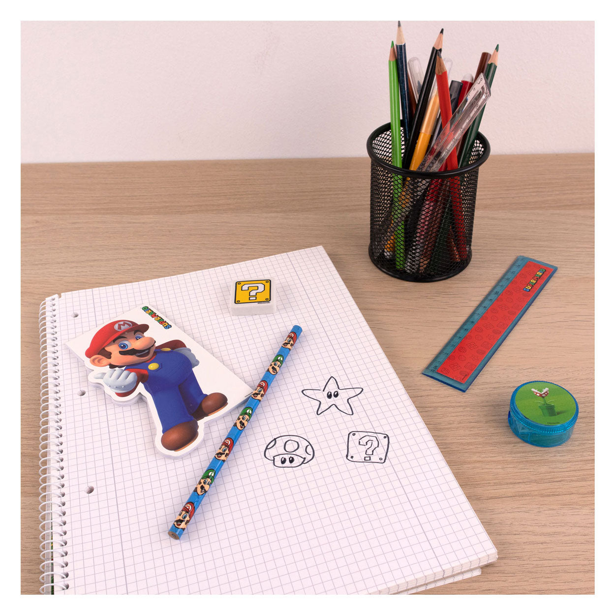 Super mario schrijfset