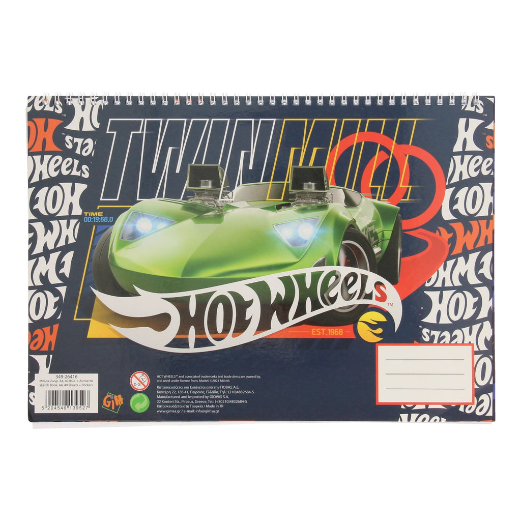 Hot Wheels Schetsboek met Stickers