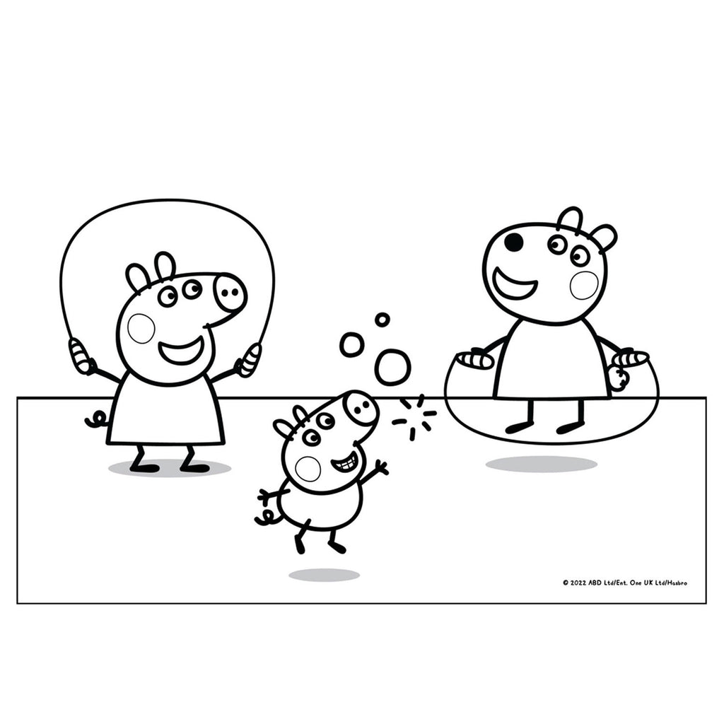 Peppa Pig Kleurplaten met Stencil en Stickervel