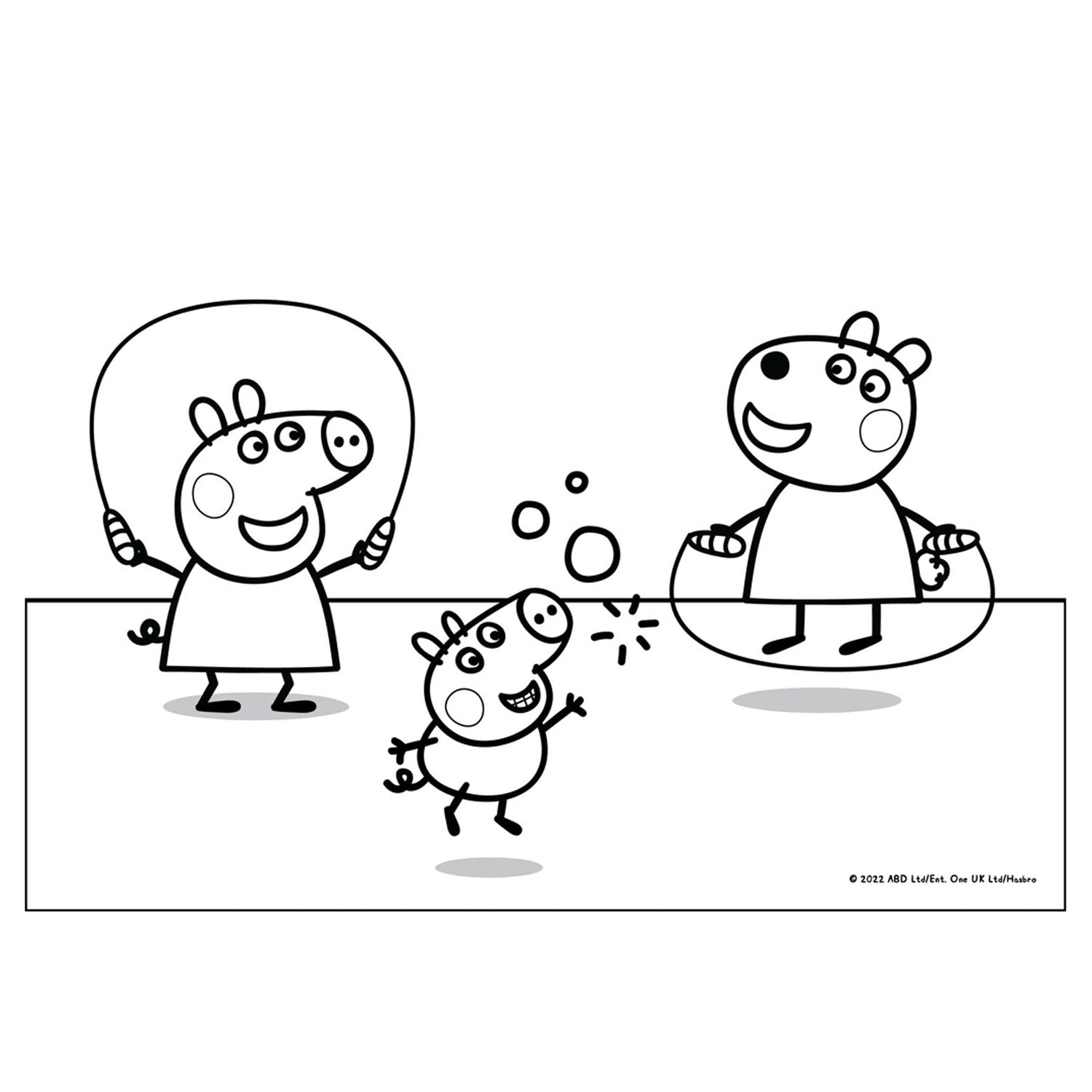 Peppa Pig Kleurplaten met Stencil en Stickervel