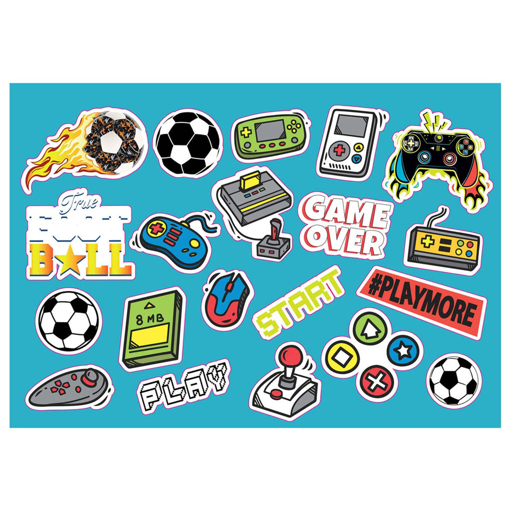 Voetbal Kleurplaten met Stencil en Stickervel