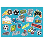 Voetbal Kleurplaten met Stencil en Stickervel