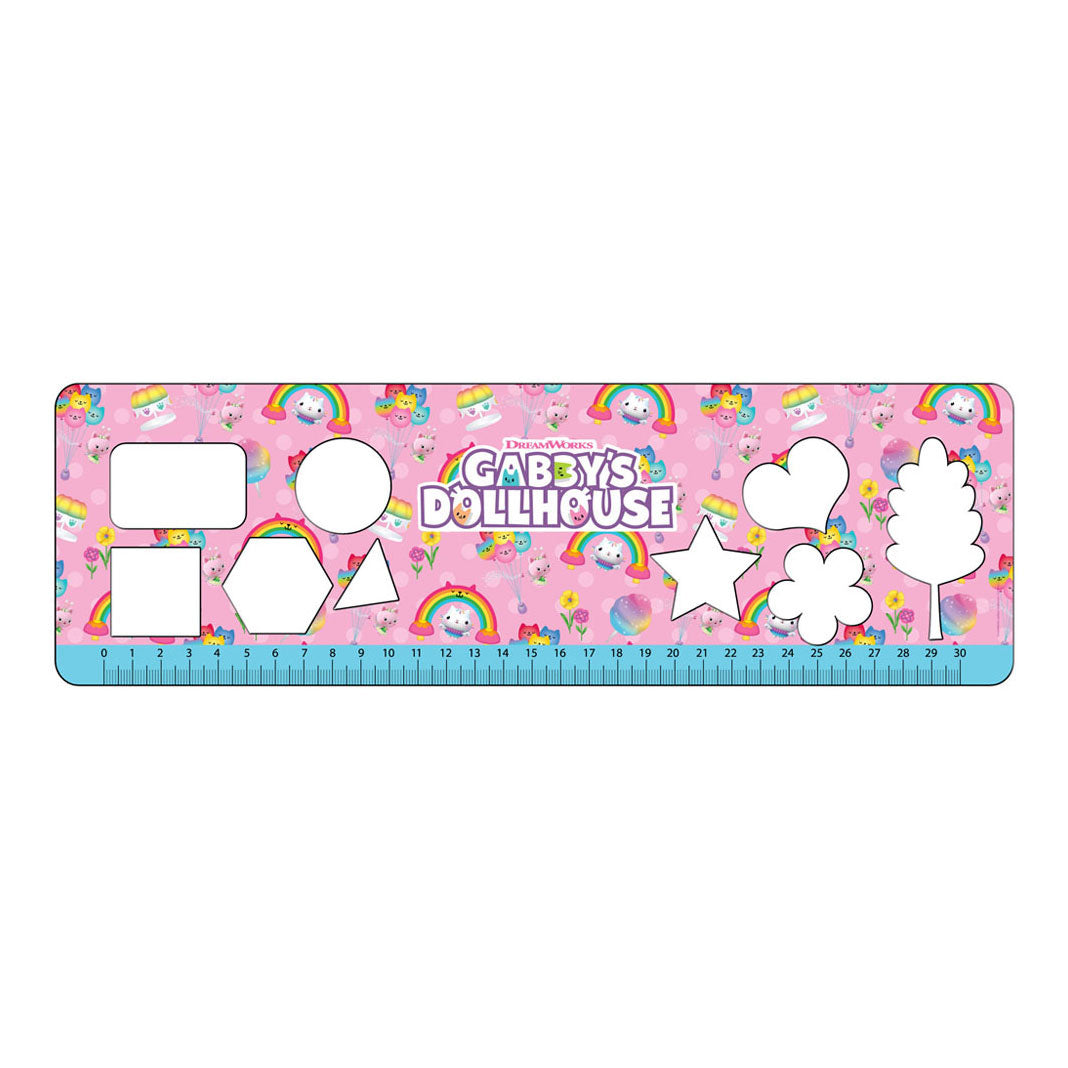 Tekenblok Gabby's Poppenhuis met Stickers en Sjabloon, 40 Vellen
