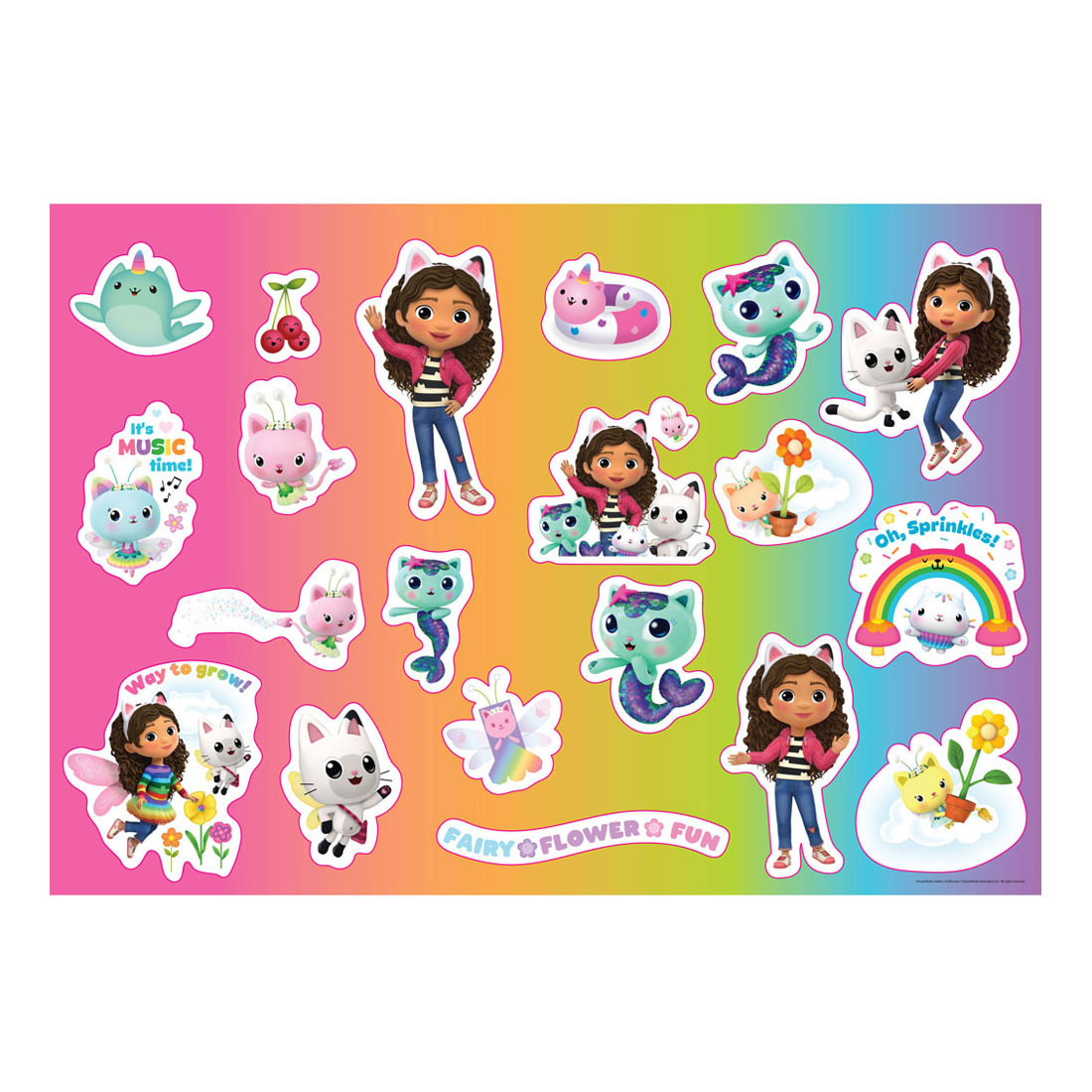 Tekenblok Gabby's Poppenhuis met Stickers en Sjabloon, 40 Vellen