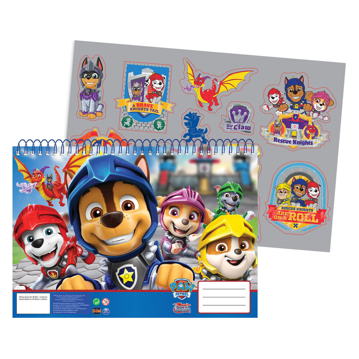 Paw Patrol Tekenblok A4, 40 Vellen
