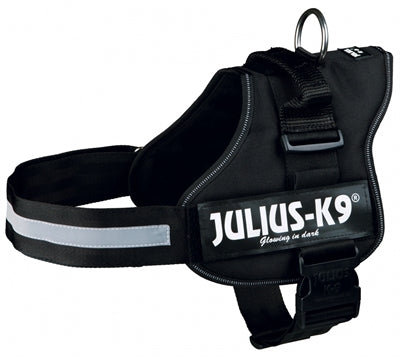 Julius k9 Power-harnas / tuig voor labels zwart