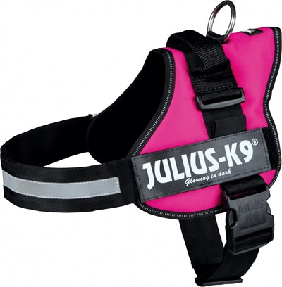 Julius k9 Power-harnas / tuig voor labels fuchsia