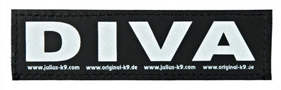 julius k9 labels voor power-harnas tuig diva