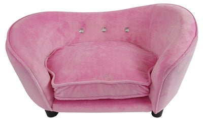 Enchanted pet Enchanted hondenmand / sofa ultra pluche snuggle licht roze